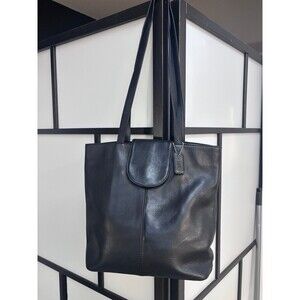 J-jill black leather shoulder back